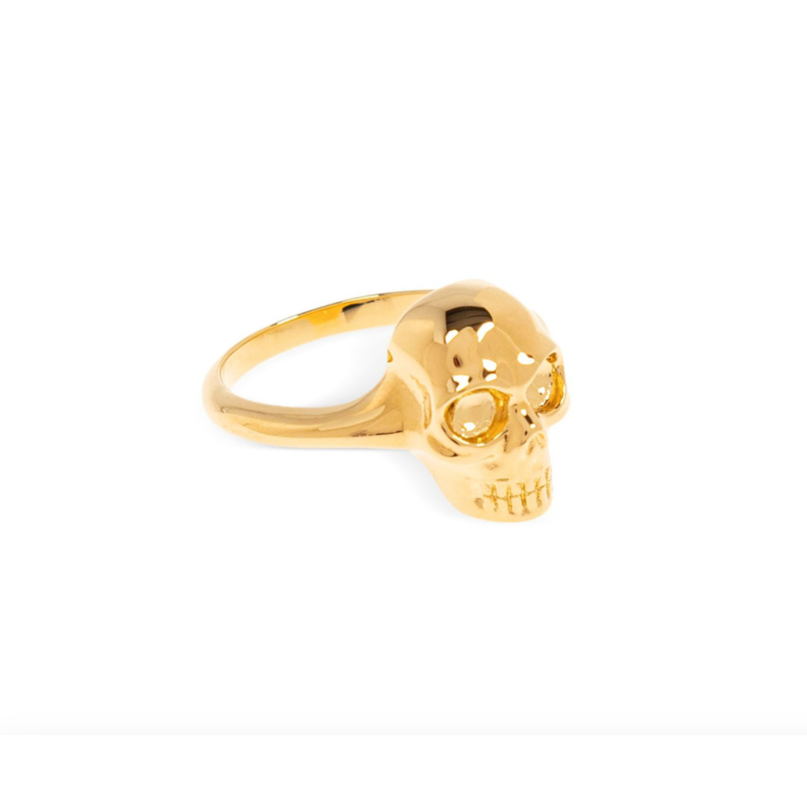6591 - Alexander Mcqueen Skull Ring Gold - Size 13